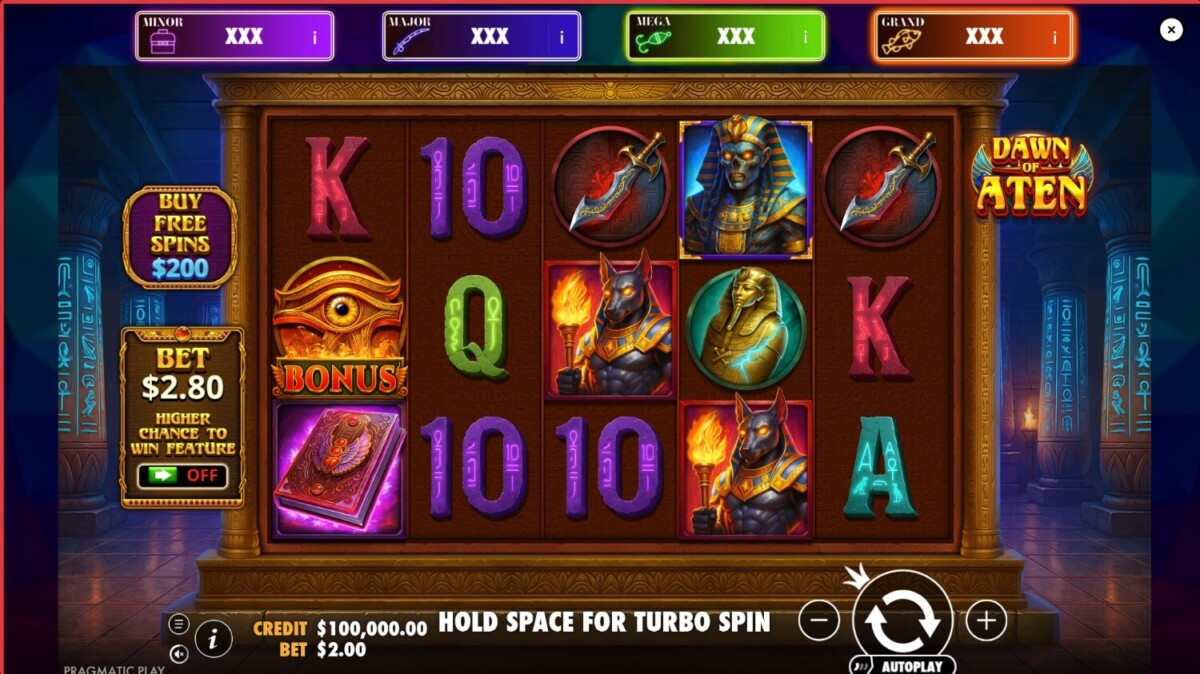 Arab Night Casino مراجعة لعبة Dawn of Aten | تجربة مجانية ولفائف مجانية فجر آتون