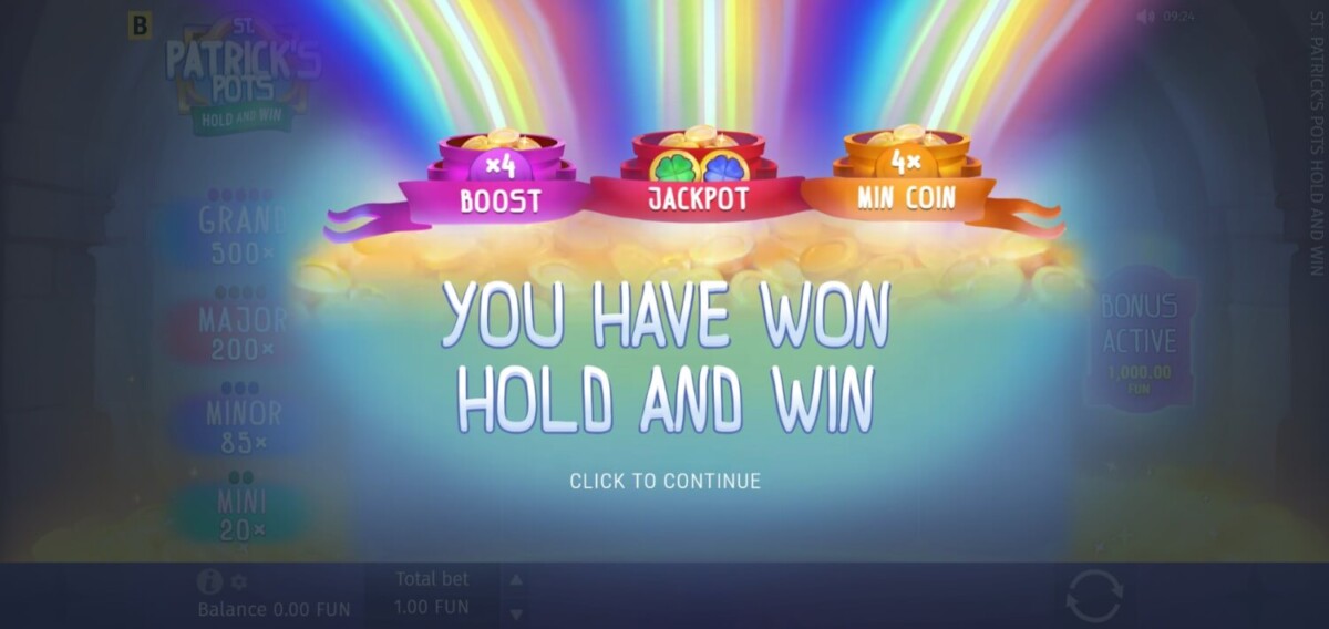 St. Patrick’s Pots Hold and Win