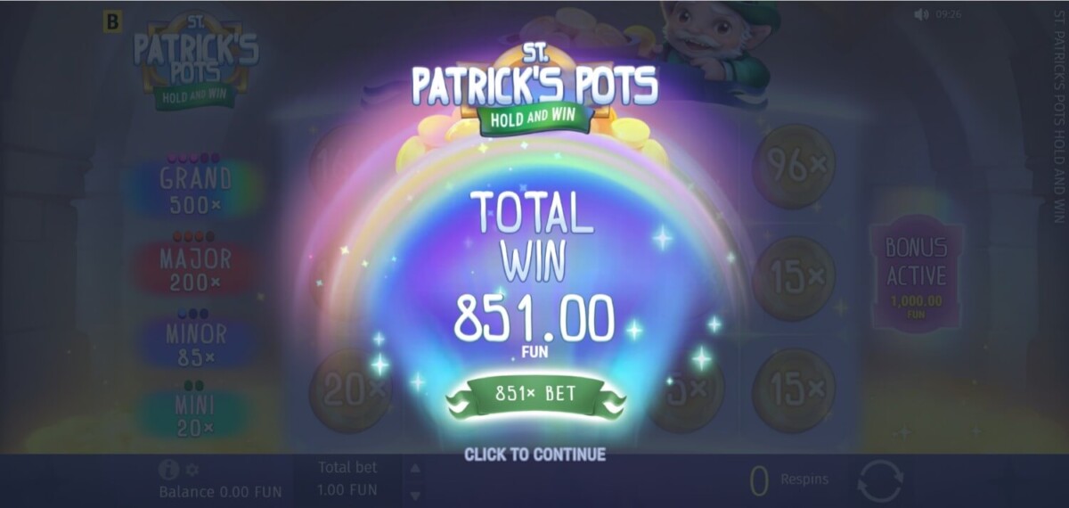 St. Patrick’s Pots Hold and Win