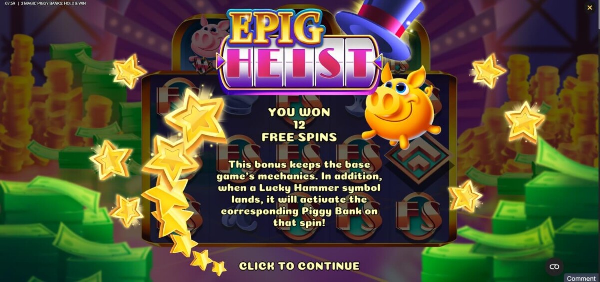 3 Magic Piggy Banks Hold & Win