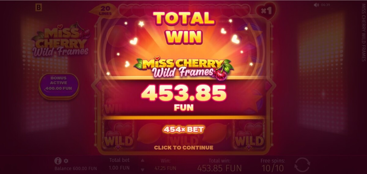 Miss Cherry Wild Frames