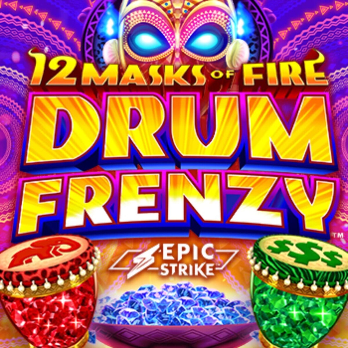 مراجعة لعبة سلوت 12 Masks of Fire Eruption Prize Flow