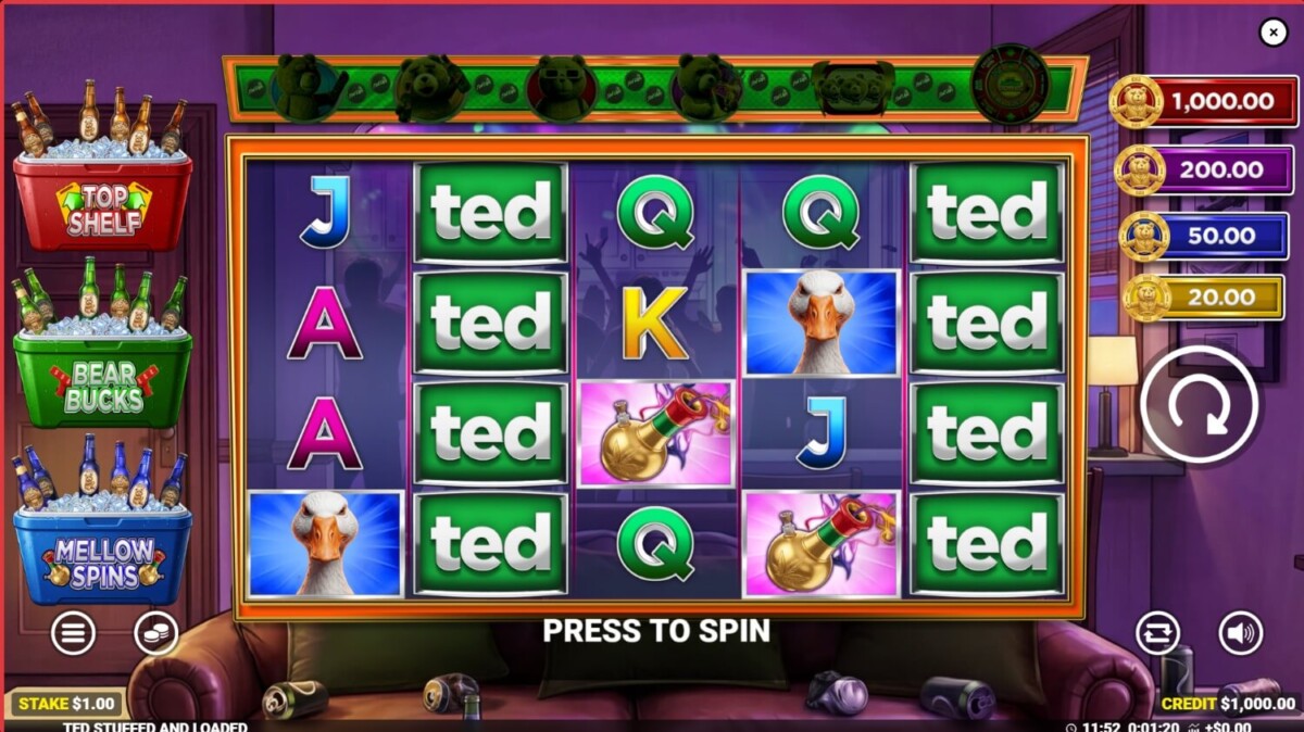 Arab Night Casino مراجعة لعبة سلوت Ted Stuffed & Loaded تيد ستفتد آند لودد
