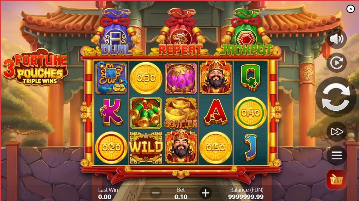 Arab Night Casino مراجعة لعبة السلوت 3 Fortune Pouches: Triple Wins حزم الحظ الثلاثة: الأرباح الثلاثية