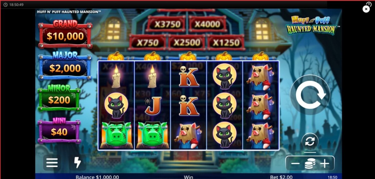 Arab Night Casino مراجعة لعبة السلوت هامبتون مانشن Huff N´Puff Haunted Mansion هوس ن باد باد هانتد مانيشن